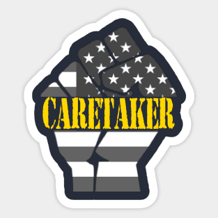 Caretaker job independent day Sticker